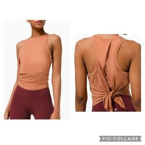 Lululemon Athletica Women's All Tied Up Tank Top in Desert Sun Size 2